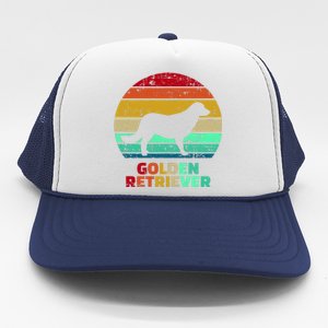 Golden Retriever Retro Silhouette Trucker Hat