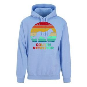 Golden Retriever Retro Silhouette Unisex Surf Hoodie