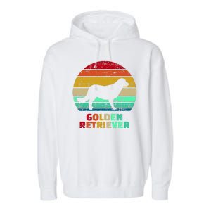 Golden Retriever Retro Silhouette Garment-Dyed Fleece Hoodie