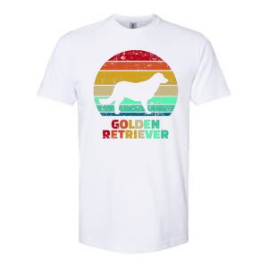 Golden Retriever Retro Silhouette Softstyle CVC T-Shirt