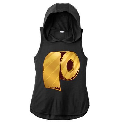 Golden Toilet Paper Crisis Ladies PosiCharge Tri-Blend Wicking Draft Hoodie Tank