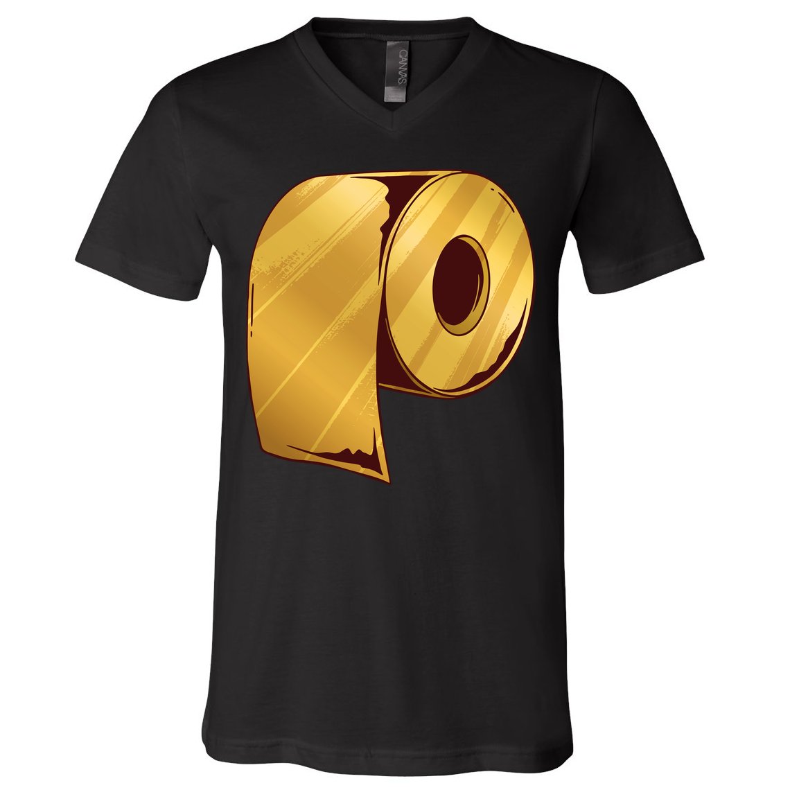 Golden Toilet Paper Crisis V-Neck T-Shirt