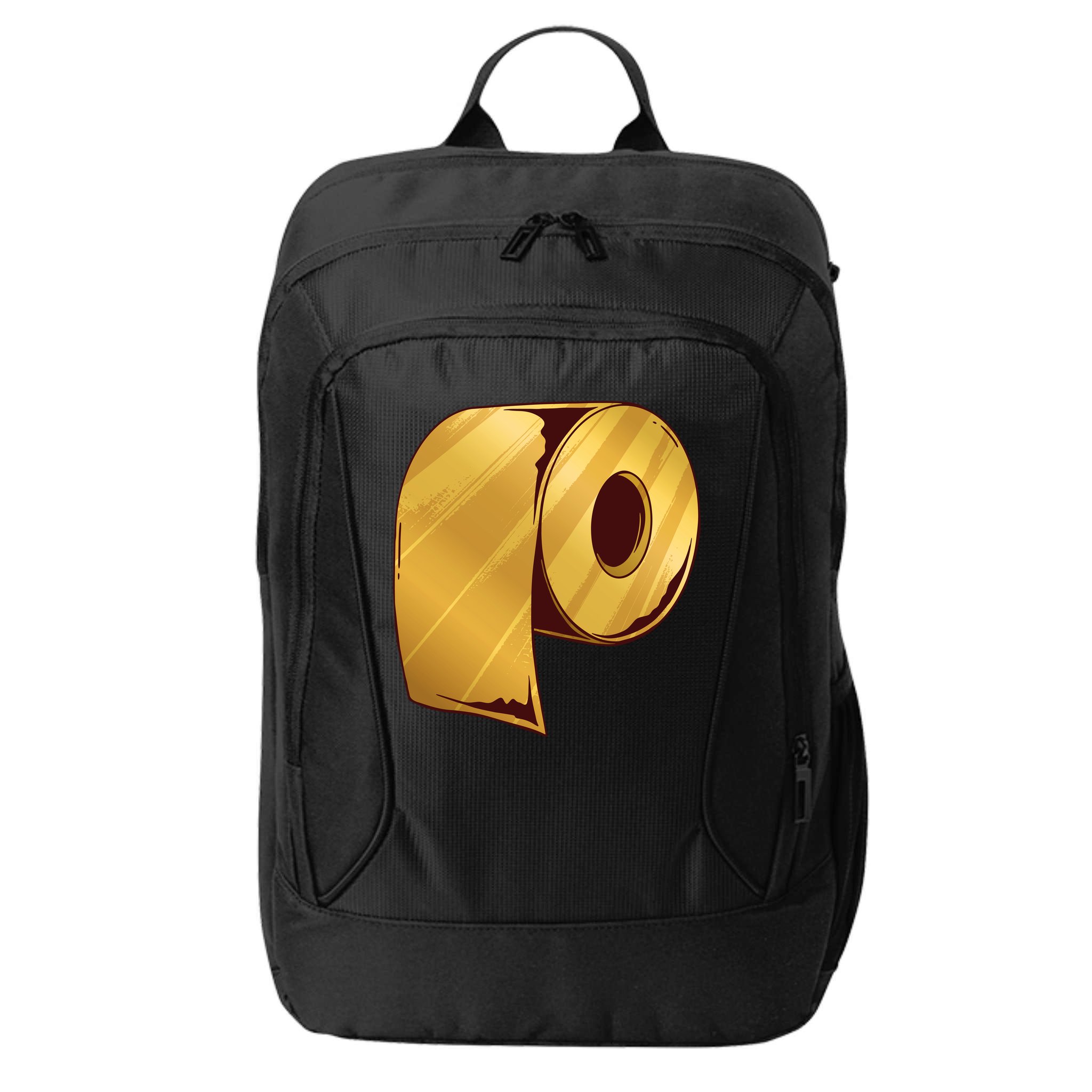 Golden Toilet Paper Crisis City Backpack