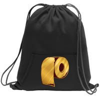 Golden Toilet Paper Crisis Sweatshirt Cinch Pack Bag