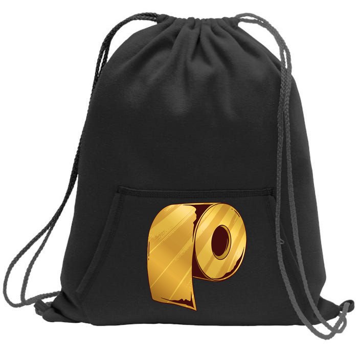 Golden Toilet Paper Crisis Sweatshirt Cinch Pack Bag