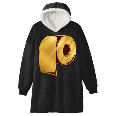 Golden Toilet Paper Crisis Hooded Wearable Blanket