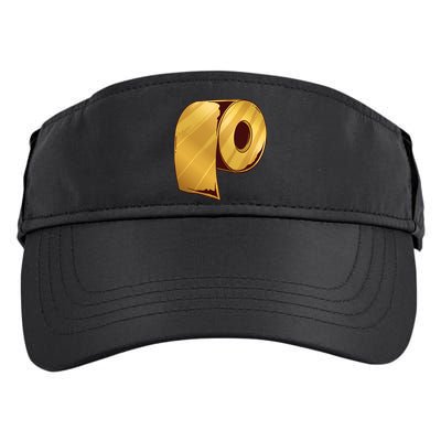 Golden Toilet Paper Crisis Adult Drive Performance Visor