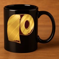 Golden Toilet Paper Crisis 11oz C Handle Ceramic Mug