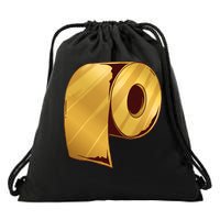 Golden Toilet Paper Crisis Drawstring Bag