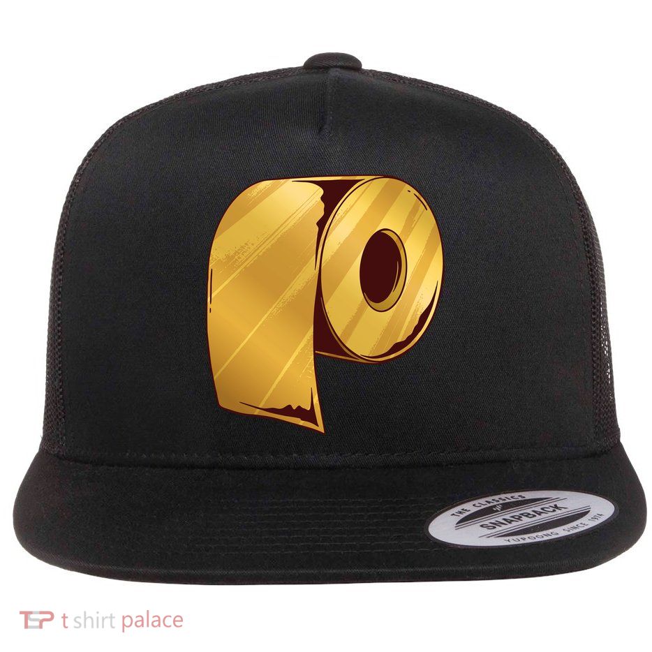 Golden Toilet Paper Crisis Flatbill Hat