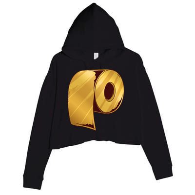 Golden Toilet Paper Crisis Crop Fleece Hoodie