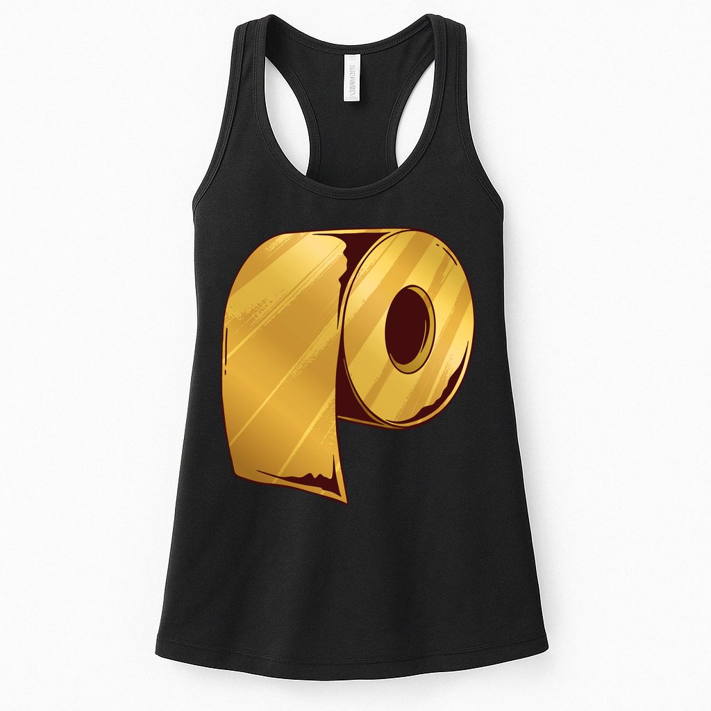 Golden Toilet Paper Crisis Womens Tank Top