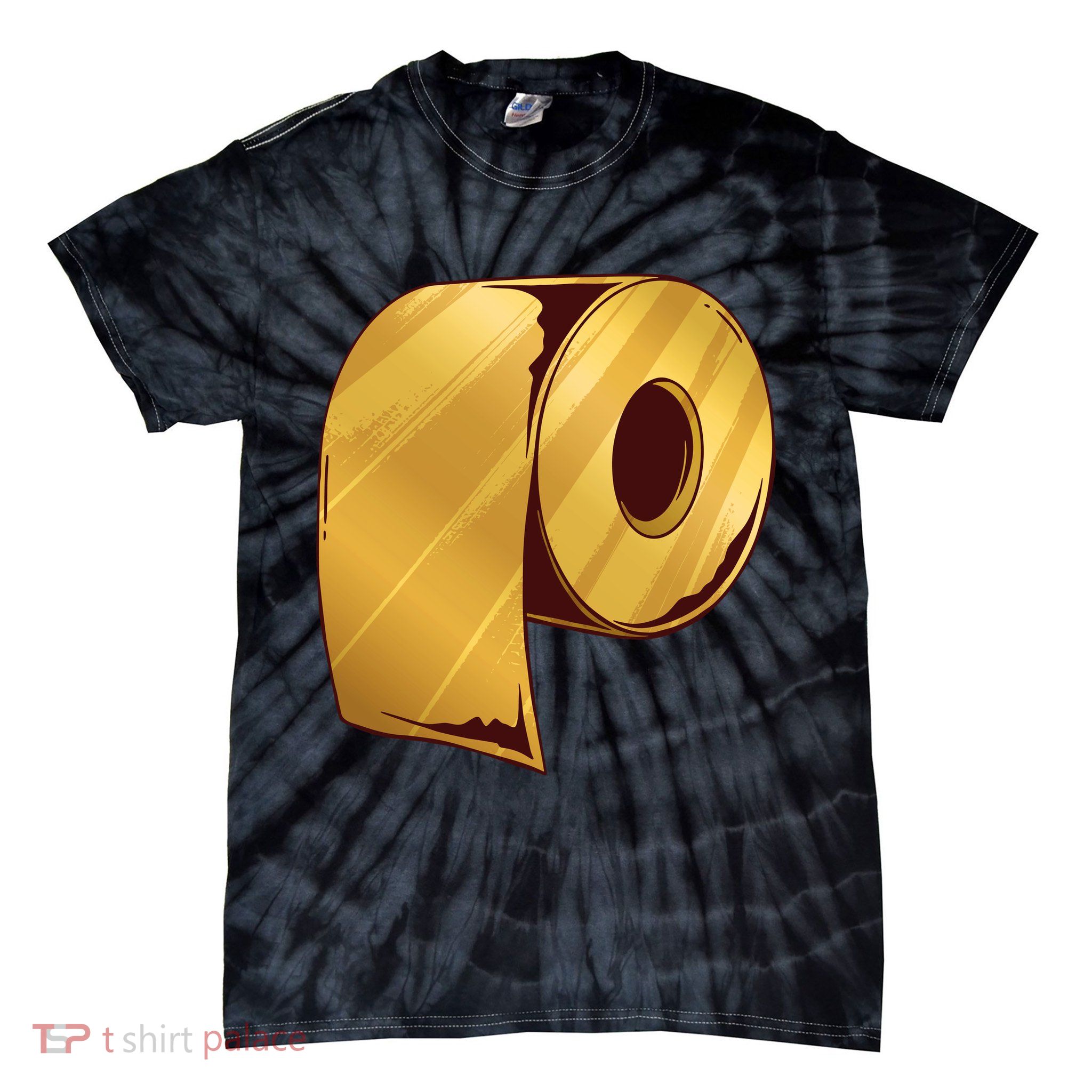 Golden Toilet Paper Crisis Tie-Dye T-Shirt