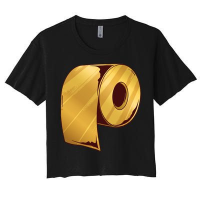 Golden Toilet Paper Crisis Women's Crop Top Tee