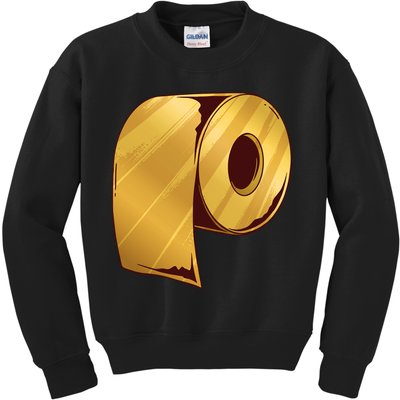 Golden Toilet Paper Crisis Kids Sweatshirt