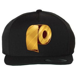 Golden Toilet Paper Crisis Wool Snapback Cap