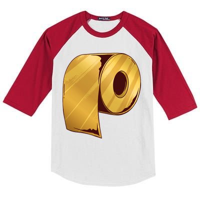 Golden Toilet Paper Crisis Kids Colorblock Raglan Jersey