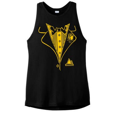 Golden Tuxedo Ladies PosiCharge Tri-Blend Wicking Tank