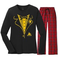 Golden Tuxedo Women's Long Sleeve Flannel Pajama Set 