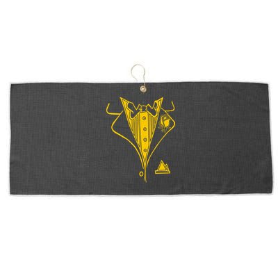 Golden Tuxedo Large Microfiber Waffle Golf Towel