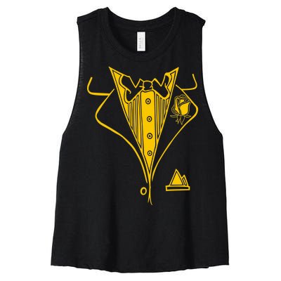 Golden Tuxedo Women's Racerback Cropped Tank