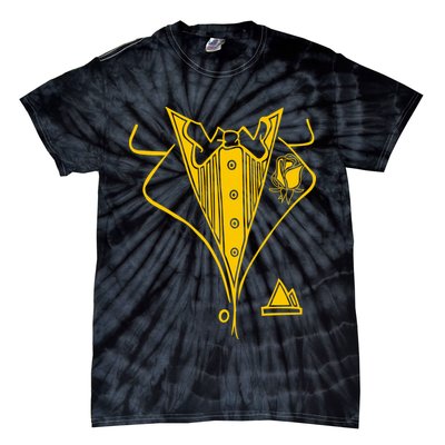 Golden Tuxedo Tie-Dye T-Shirt