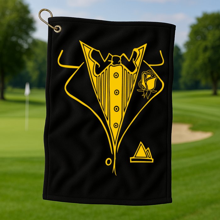Golden Tuxedo Golf Towel