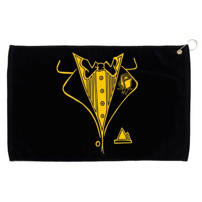 Golden Tuxedo Grommeted Golf Towel