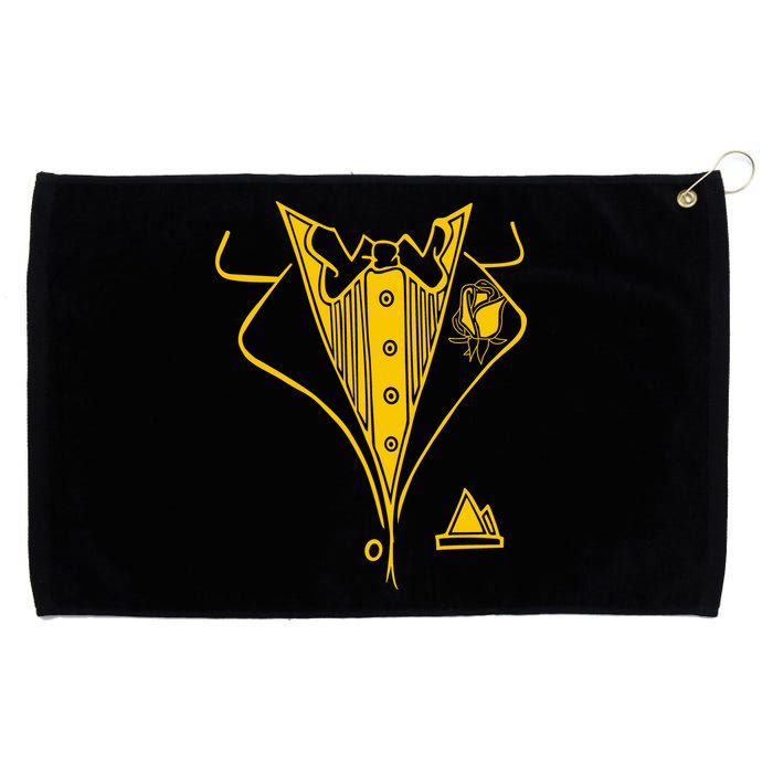 Golden Tuxedo Grommeted Golf Towel