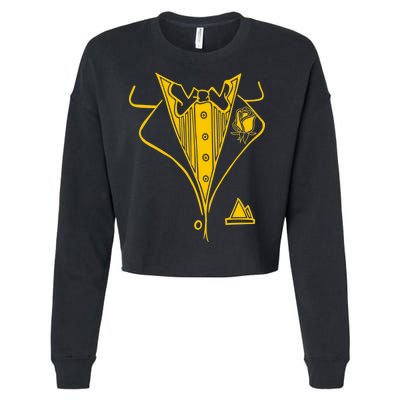 Golden Tuxedo Cropped Pullover Crew