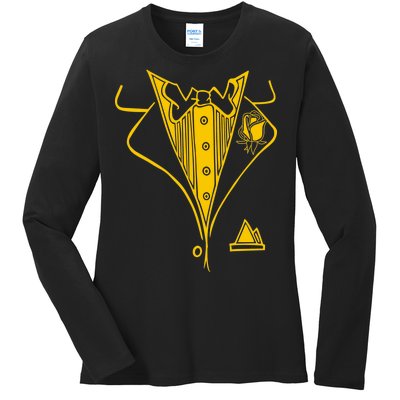 Golden Tuxedo Ladies Long Sleeve Shirt