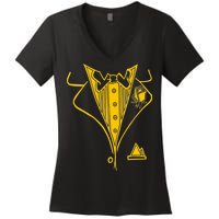 Golden Tuxedo Women's V-Neck T-Shirt