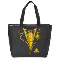 Golden Tuxedo Zip Tote Bag