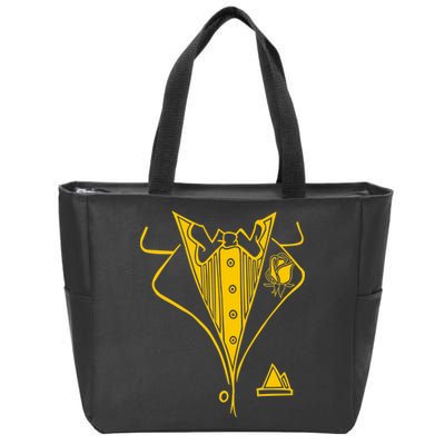 Golden Tuxedo Zip Tote Bag