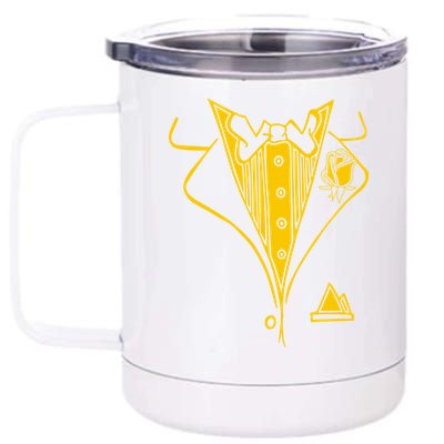 Golden Tuxedo 12 oz Stainless Steel Tumbler Cup