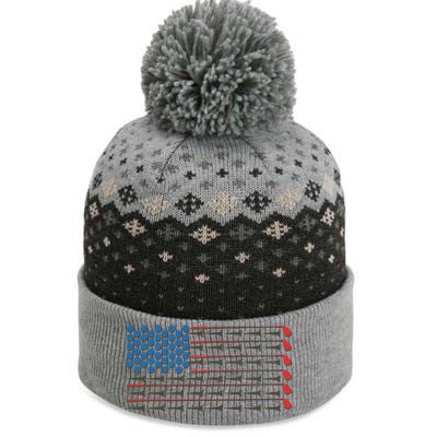 Golf Balls Tees Clubs USA American Flag The Baniff Cuffed Pom Beanie