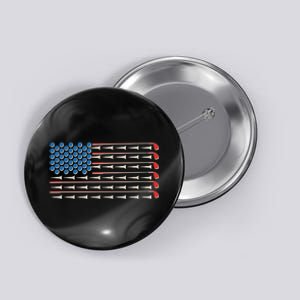 Golf Balls Tees Clubs USA American Flag Button