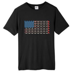 Golf Balls Tees Clubs USA American Flag Tall Fusion ChromaSoft Performance T-Shirt