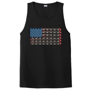 Golf Balls Tees Clubs USA American Flag PosiCharge Competitor Tank