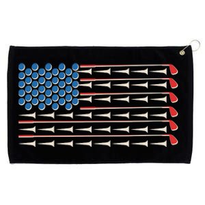 Golf Balls Tees Clubs USA American Flag Grommeted Golf Towel