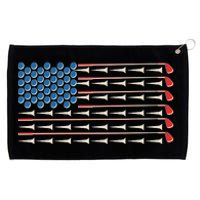 Golf Balls Tees Clubs USA American Flag Grommeted Golf Towel