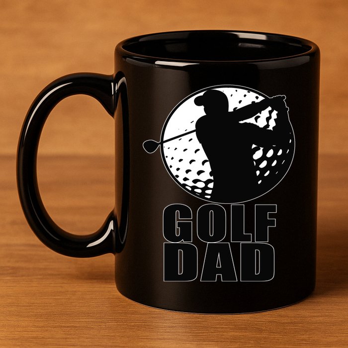 Golf Dad 11oz C Handle Ceramic Mug