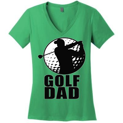 Golf Dad Women's V-Neck T-Shirt