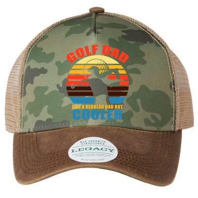 Golf Dad Like A Regular Dad But Cooler Legacy Tie Dye Trucker Hat