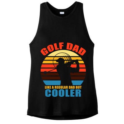 Golf Dad Like A Regular Dad But Cooler Ladies PosiCharge Tri-Blend Wicking Tank