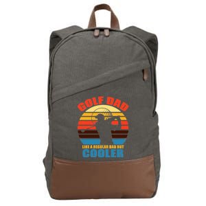 Golf Dad Like A Regular Dad But Cooler Cotton Canvas Backpack