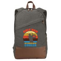Golf Dad Like A Regular Dad But Cooler Cotton Canvas Backpack