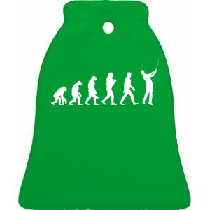 Golf Evolution Ceramic Bell Ornament