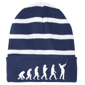 Golf Evolution Striped Beanie with Solid Band