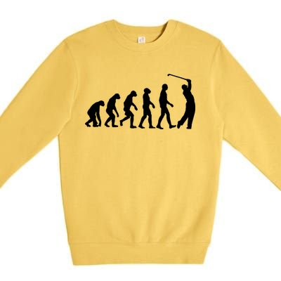 Golf Evolution Funny Golfer Premium Crewneck Sweatshirt